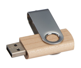 Twist USB Stick with light wood cover