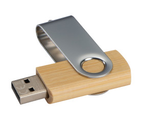 Twist USB Stick with medium wood cover