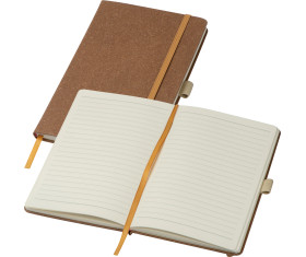 A5 notebook with recycled leather cover