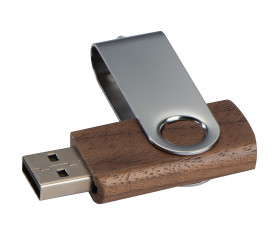 Chiavetta usb con coperchio in legno scuro