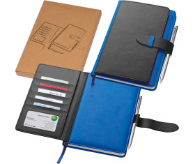 Carnet A5 avec fonction porte-cartes de visite